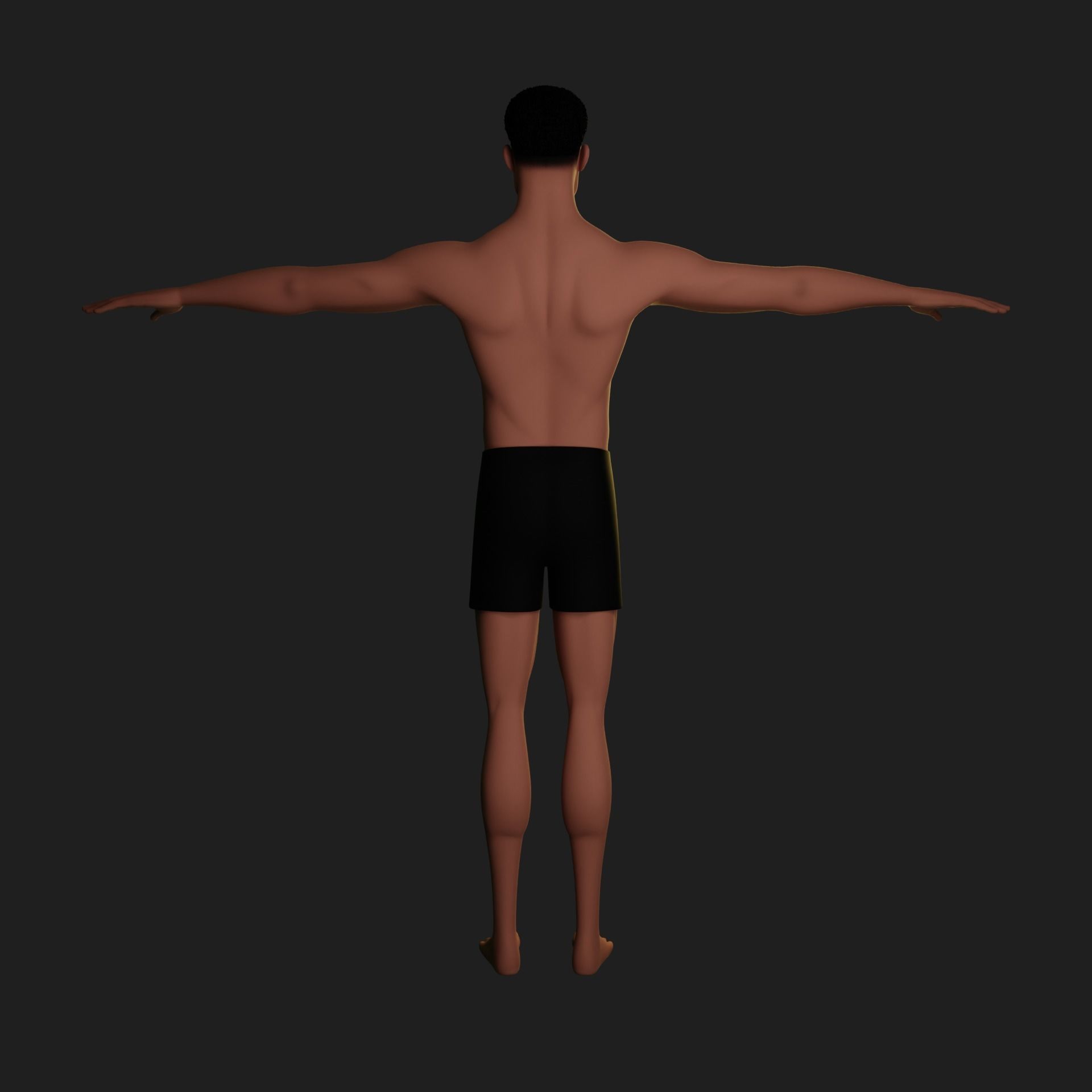 Jacob cartoon male character with muscular body 3D model_56