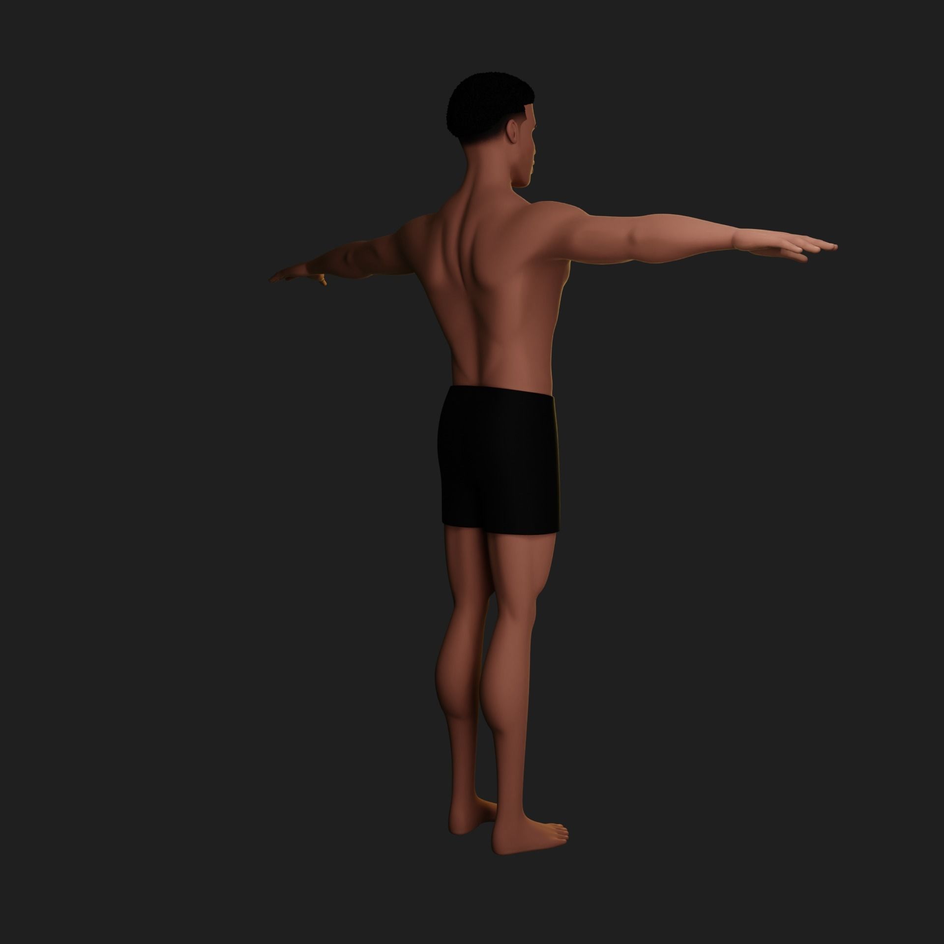 Jacob cartoon male character with muscular body 3D model_57