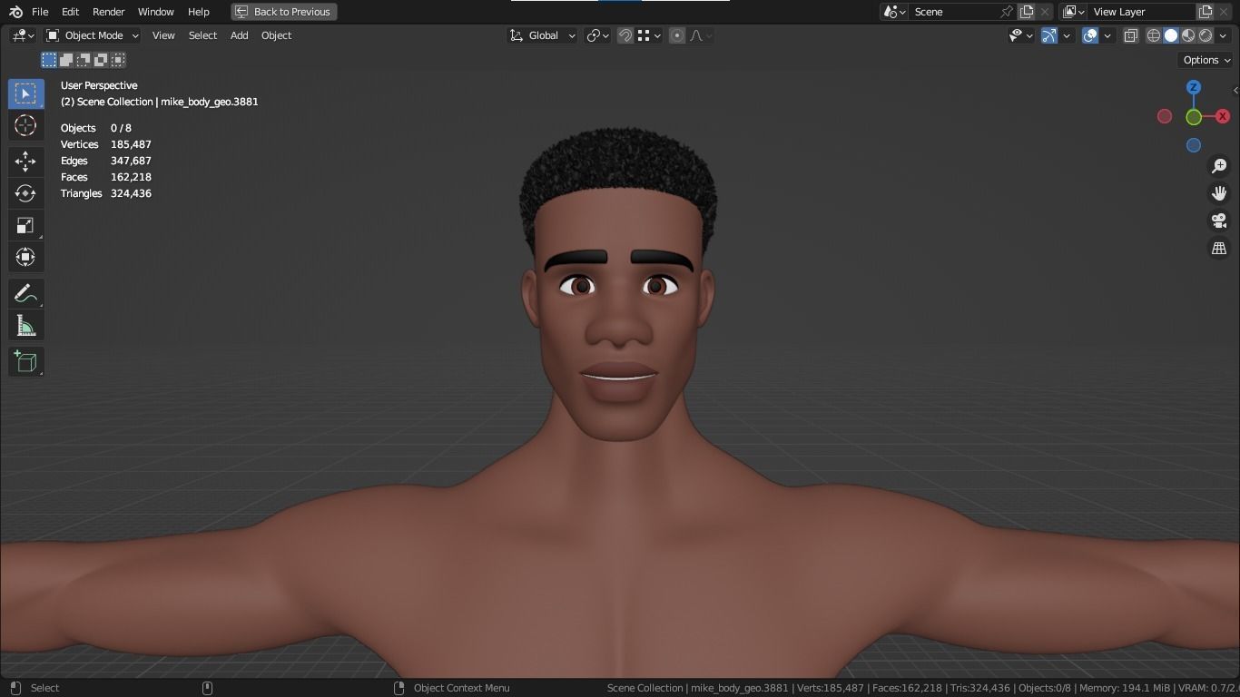 Jacob cartoon male character with muscular body 3D model_10