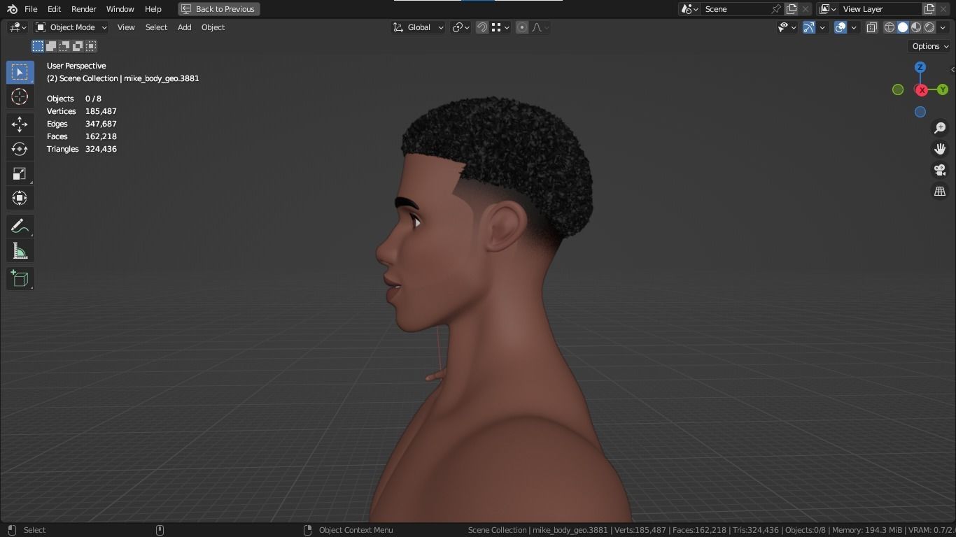 Jacob cartoon male character with muscular body 3D model_12