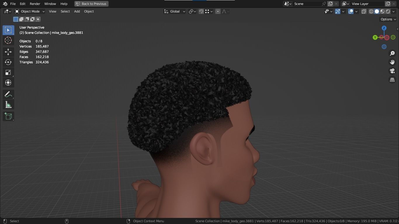 Jacob cartoon male character with muscular body 3D model_22