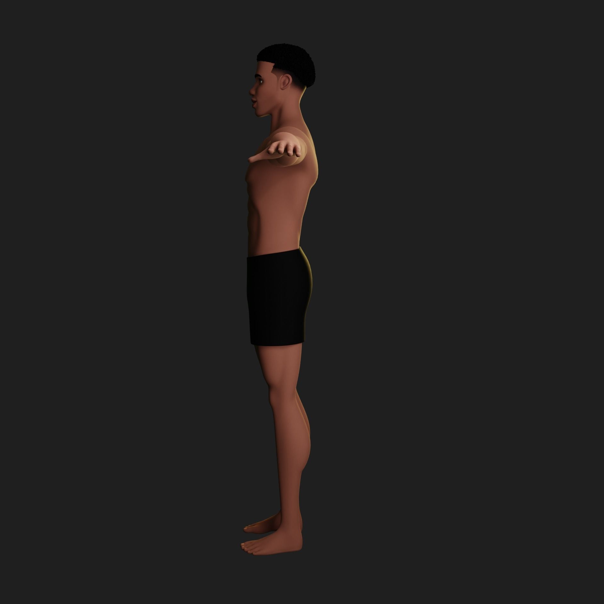 Jacob cartoon male character with muscular body 3D model_54