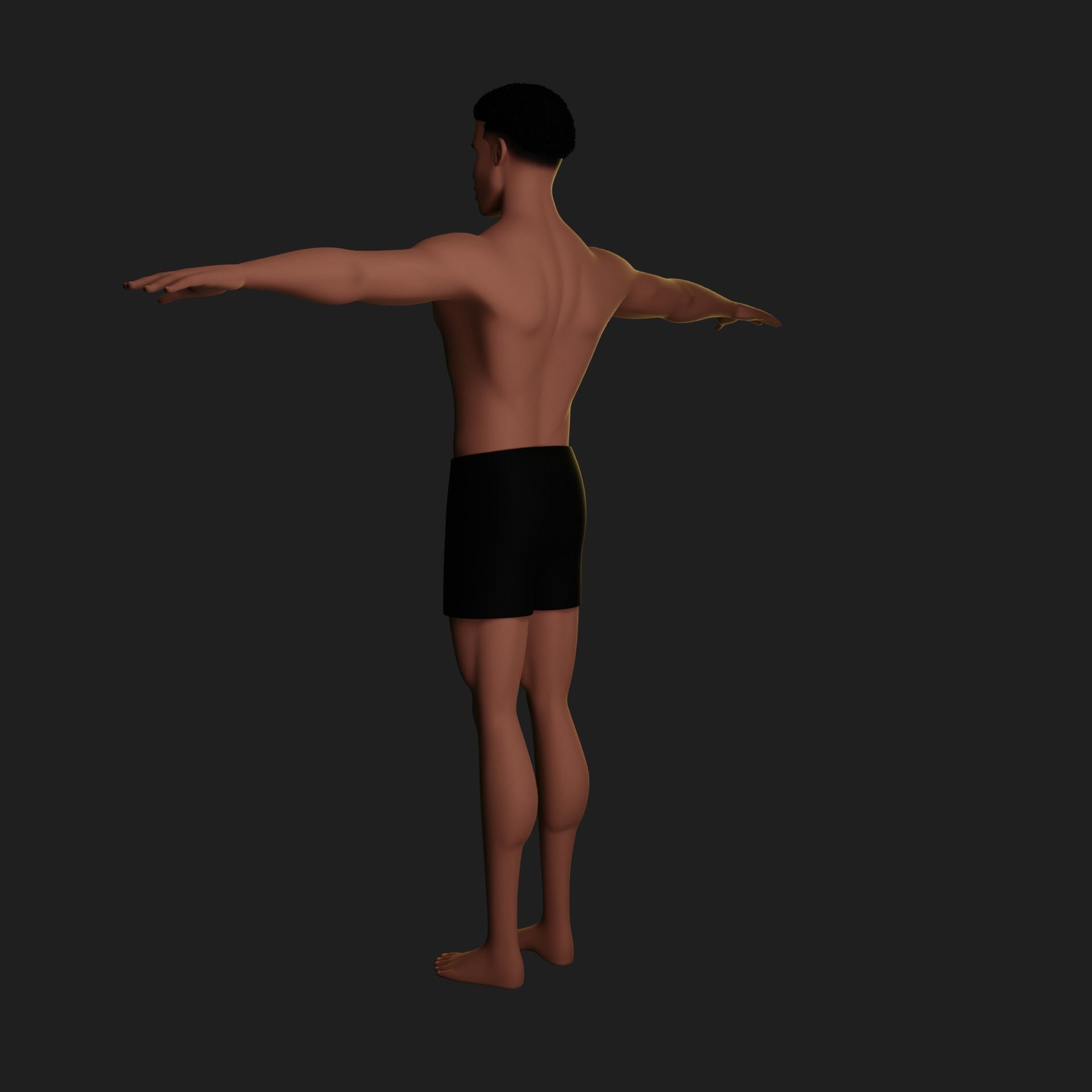 Jacob cartoon male character with muscular body 3D model_55
