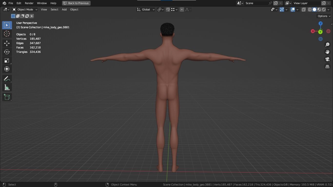 Jacob cartoon male character with muscular body 3D model_6