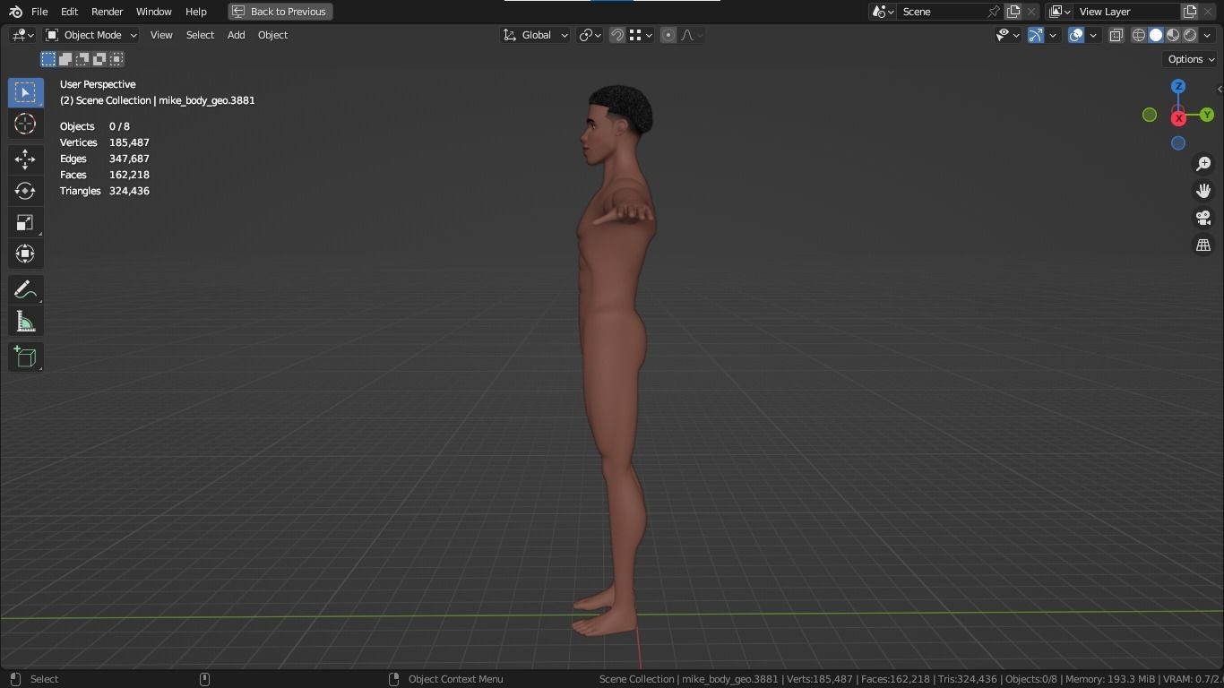 Jacob cartoon male character with muscular body 3D model_4