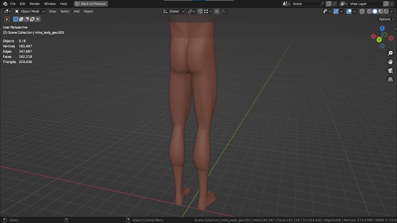 Jacob cartoon male character with muscular body 3D model_45