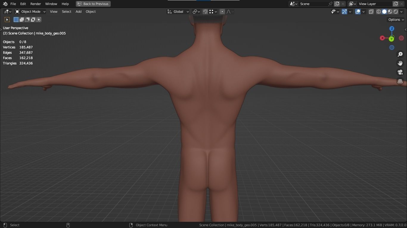 Jacob cartoon male character with muscular body 3D model_41