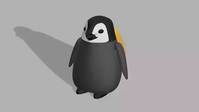 Adorable Baby Penguin Ready For School 3D print model