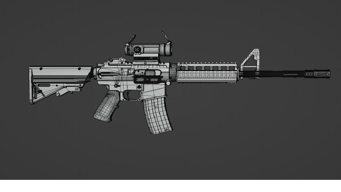 Assault Rifle M4 3D model_4
