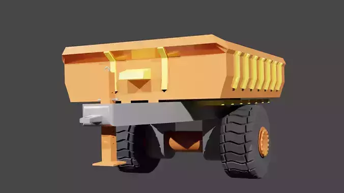 Heavy Loader Trolley - Low Poly Industrial Game Asset