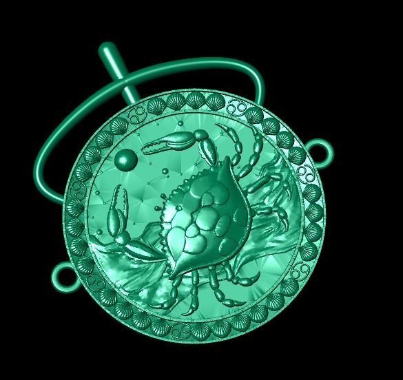 cancer pendant 3D print model_10