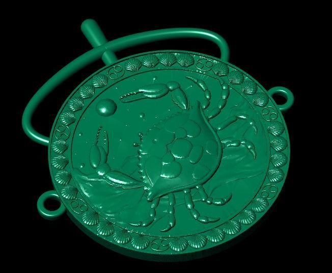 cancer pendant 3D print model_11