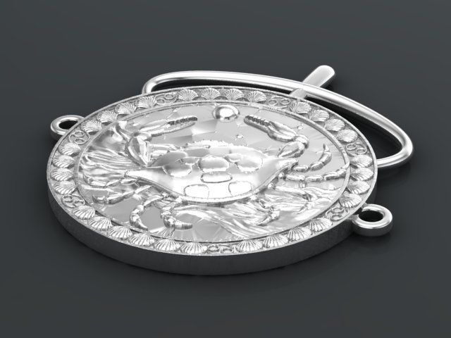 cancer pendant 3D print model_5