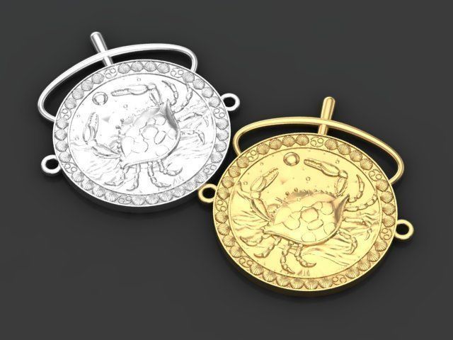 cancer pendant 3D print model_6