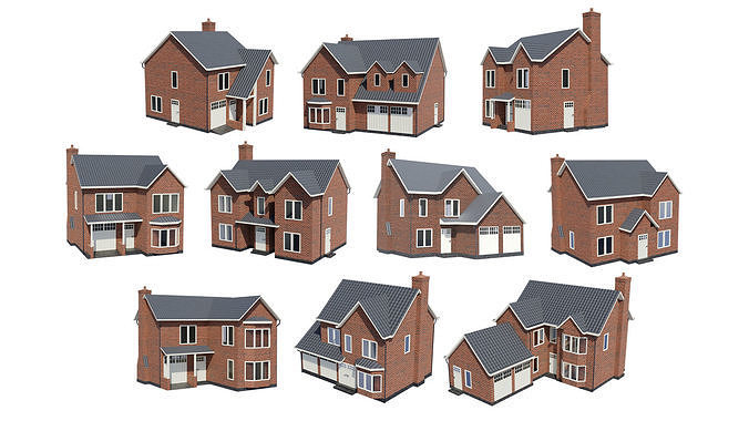 British House Model Collection 3D Model Pack 3
