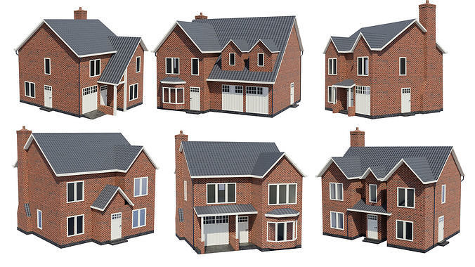 British House Model Collection 3D Model Pack 4