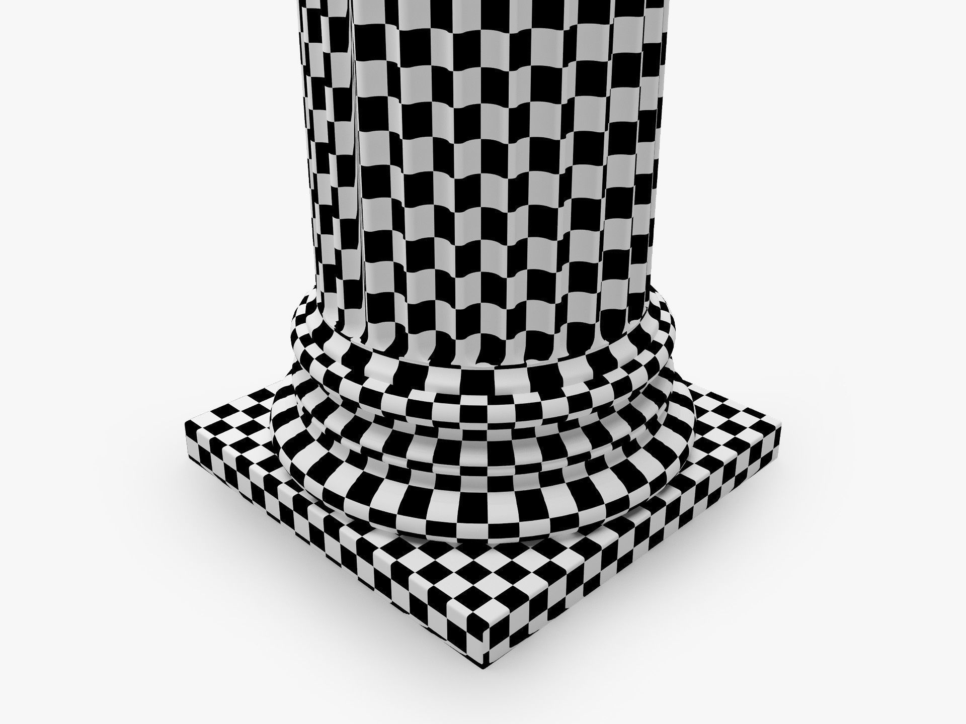 Roman Column High and LowPoly Version Low-poly 3D model_16