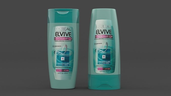 LOreal Paris Elvive Shampoo and Conditioner 3D model