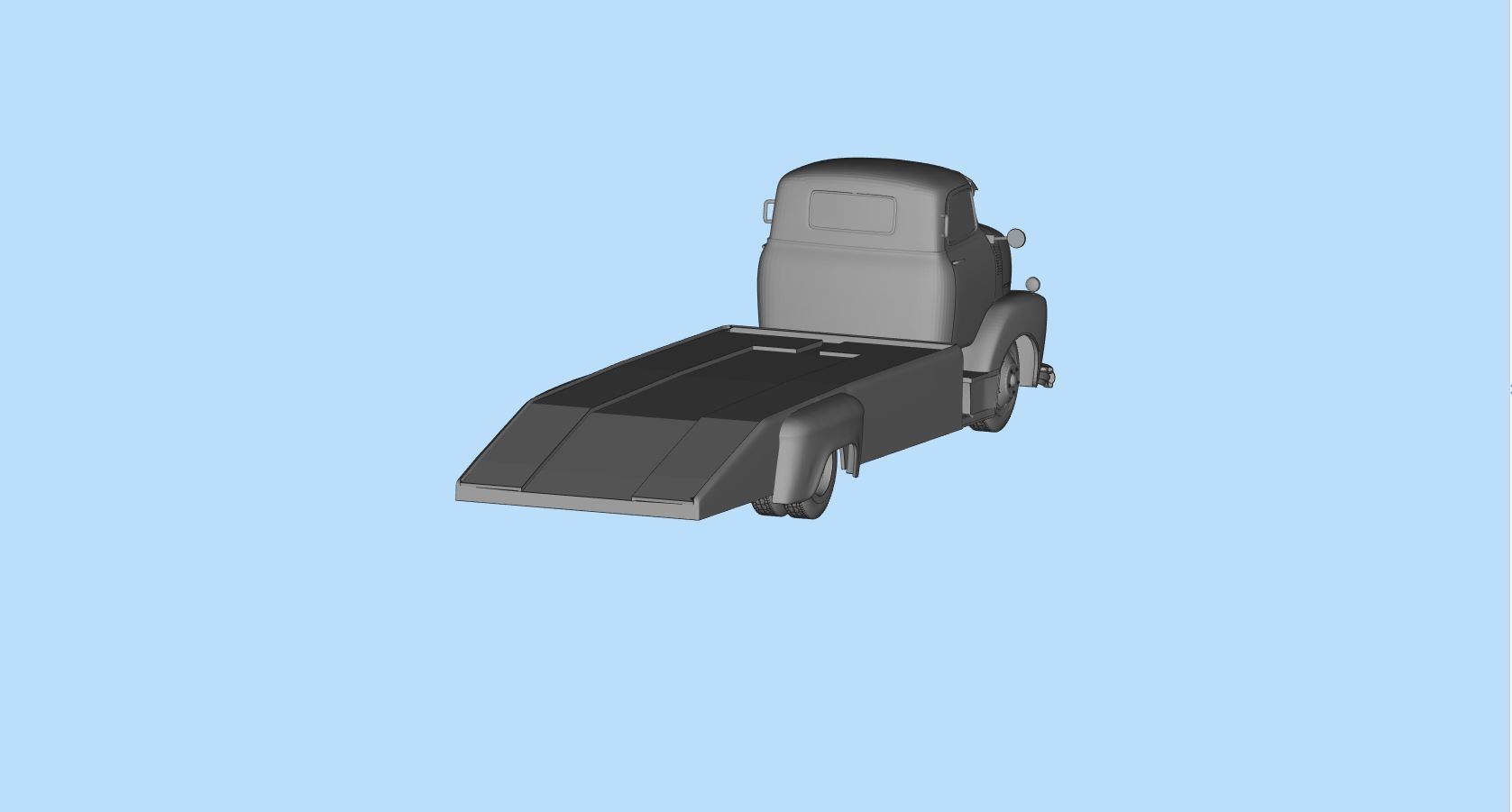 PrintableSTL Custom Hauler Cab Over Engine Ramp Tow Truck COE 3D print model_17