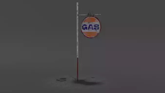 Vintage Gas Station Pole Sign - GameReady