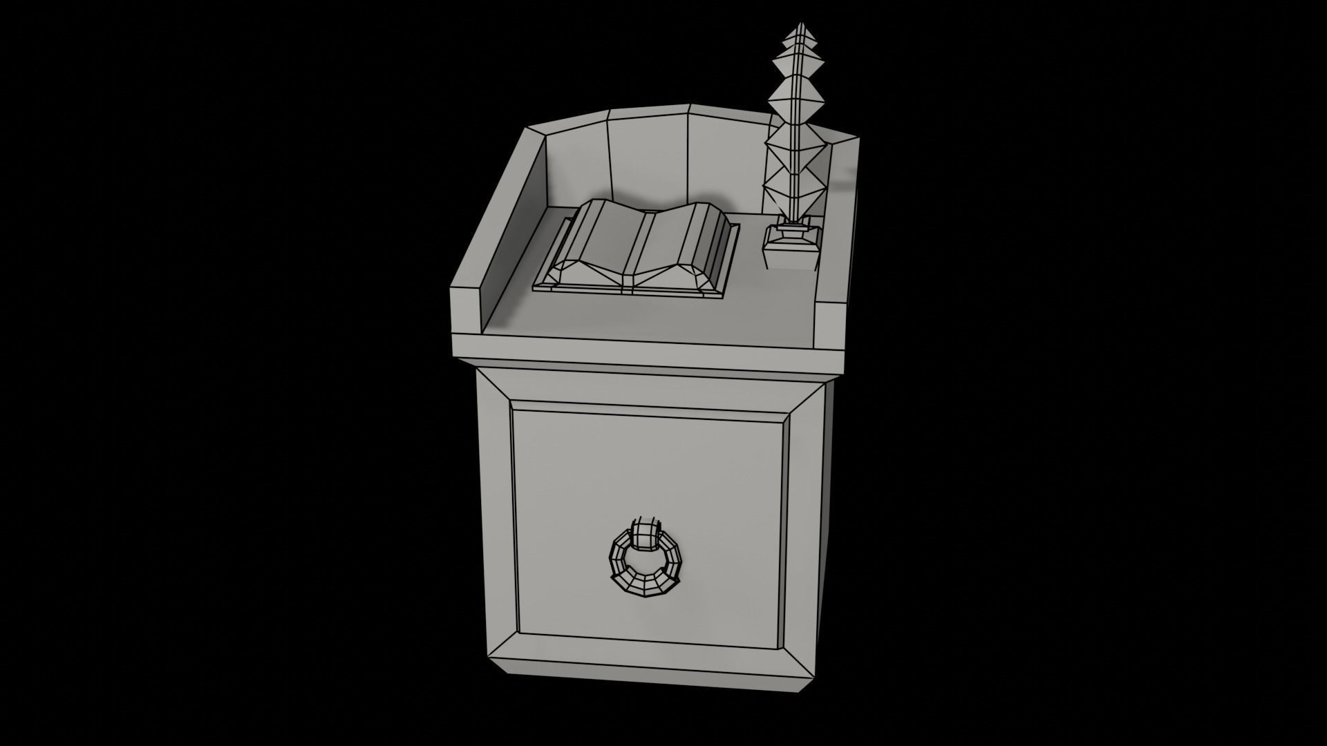 Lowpoly Stylized Witch Asset 3D model_9