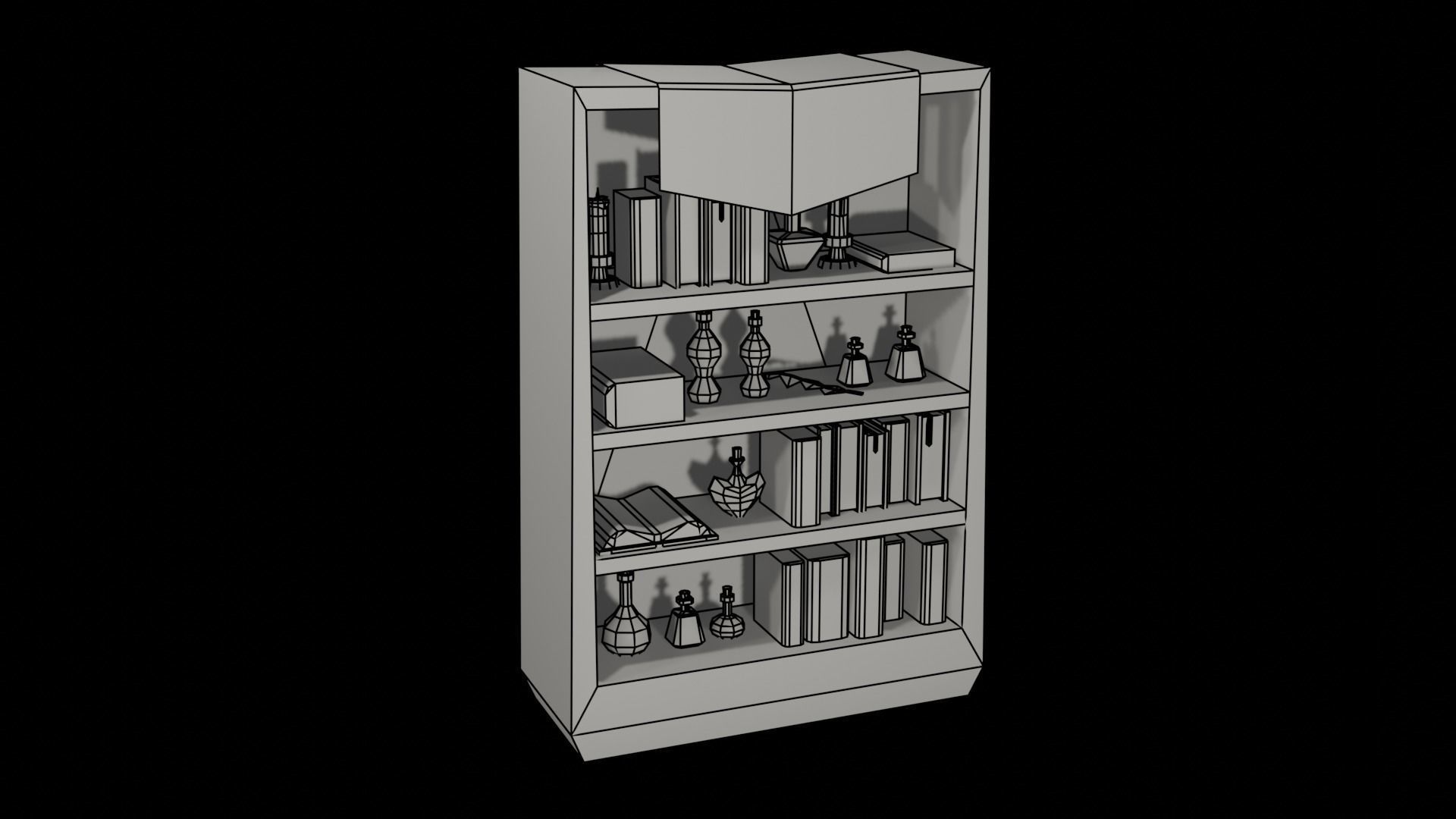 Lowpoly Stylized Witch Asset 3D model_13