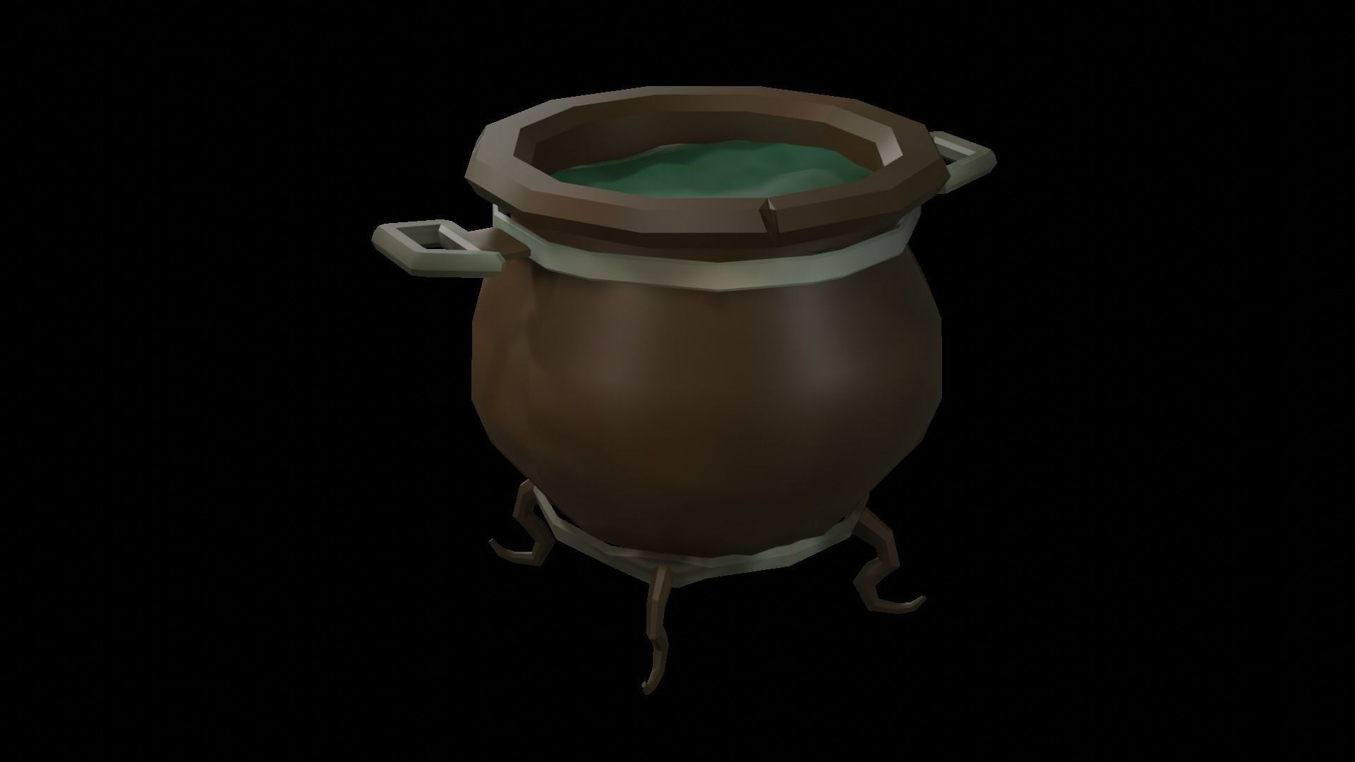 Lowpoly Stylized Witch Asset 3D model_14