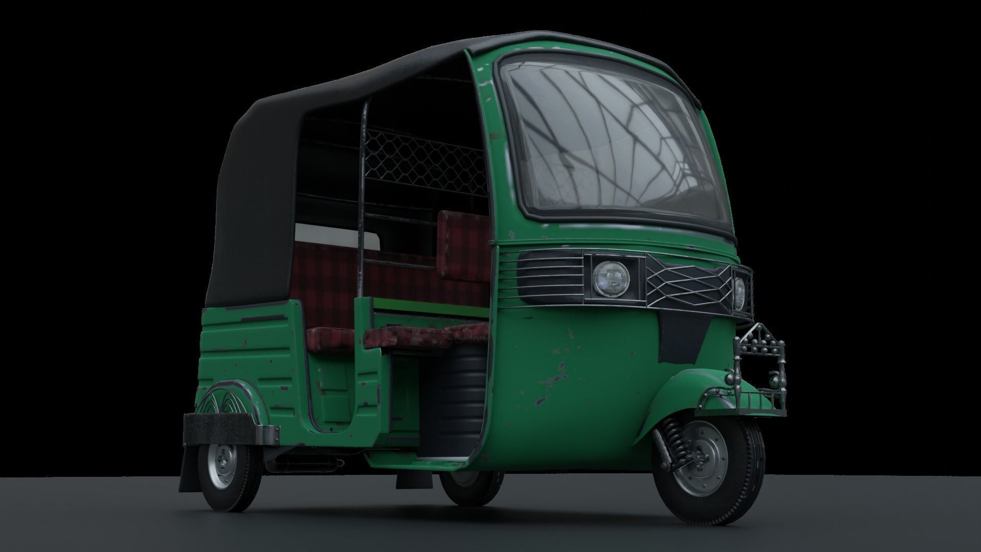 CNG or Tuktuk or auto Rickshaw 3D model_1