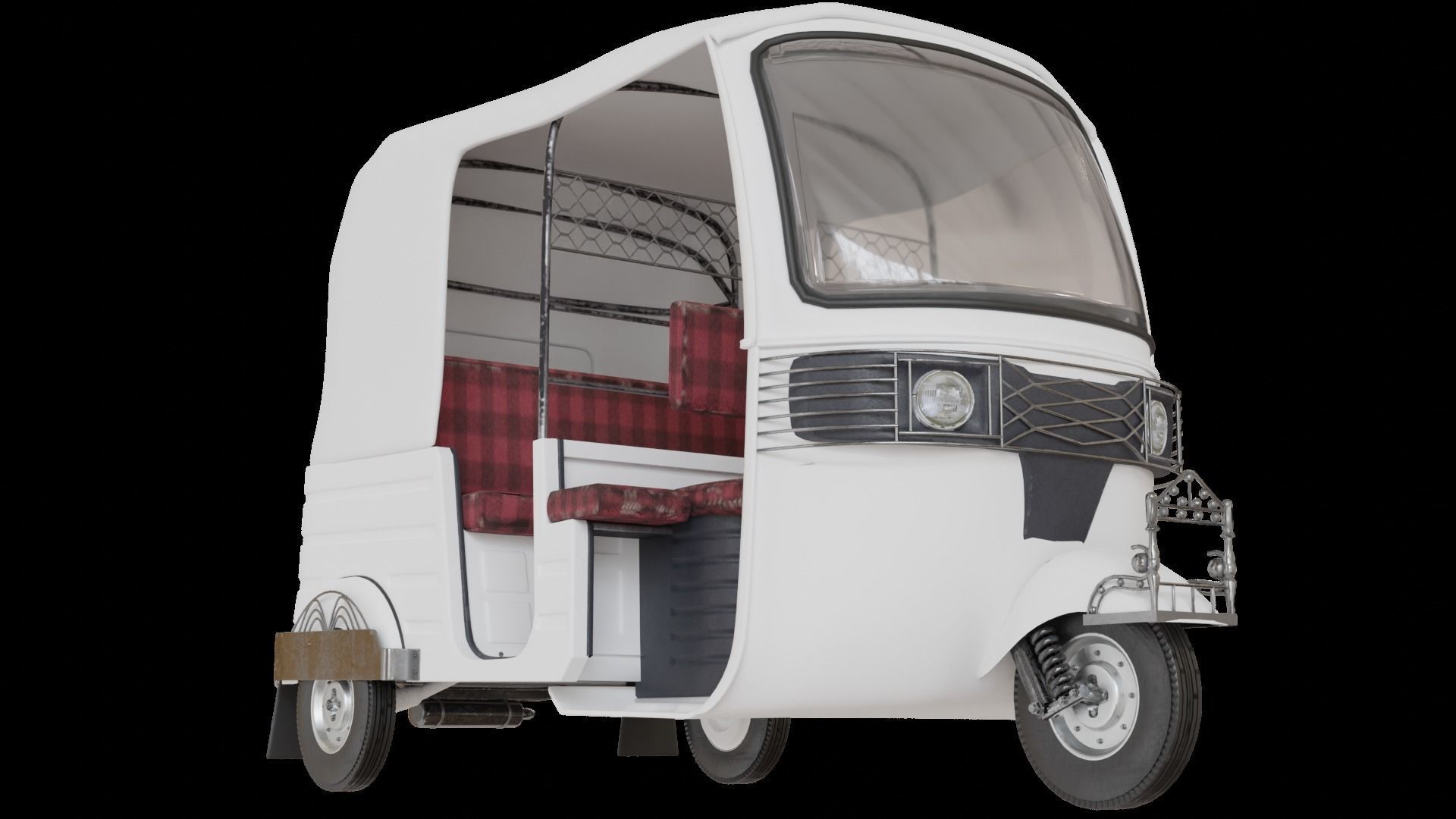 CNG or Tuktuk or auto Rickshaw 3D model_2