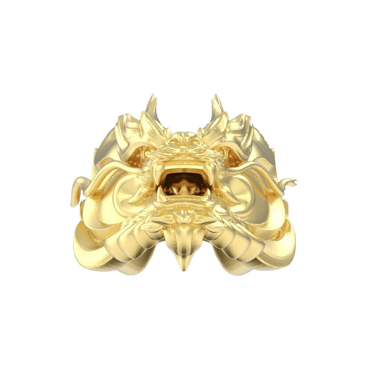 3D Printable oriental Chinese Dragon head 3D print model 3D print model_4