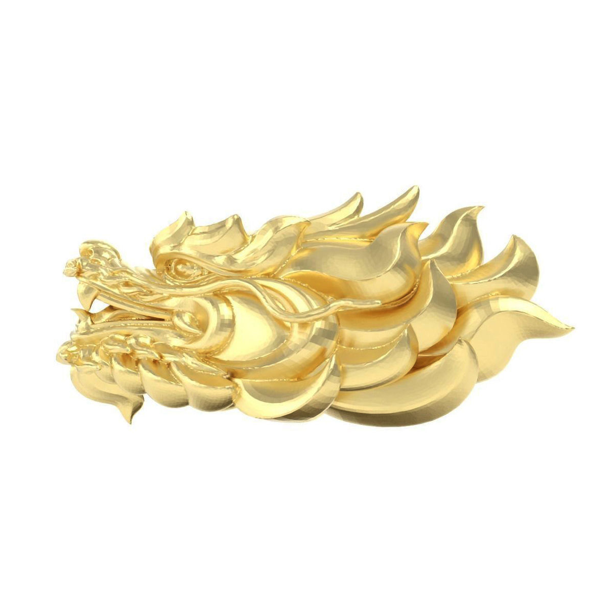 3D Printable oriental Chinese Dragon head 3D print model 3D print model_2