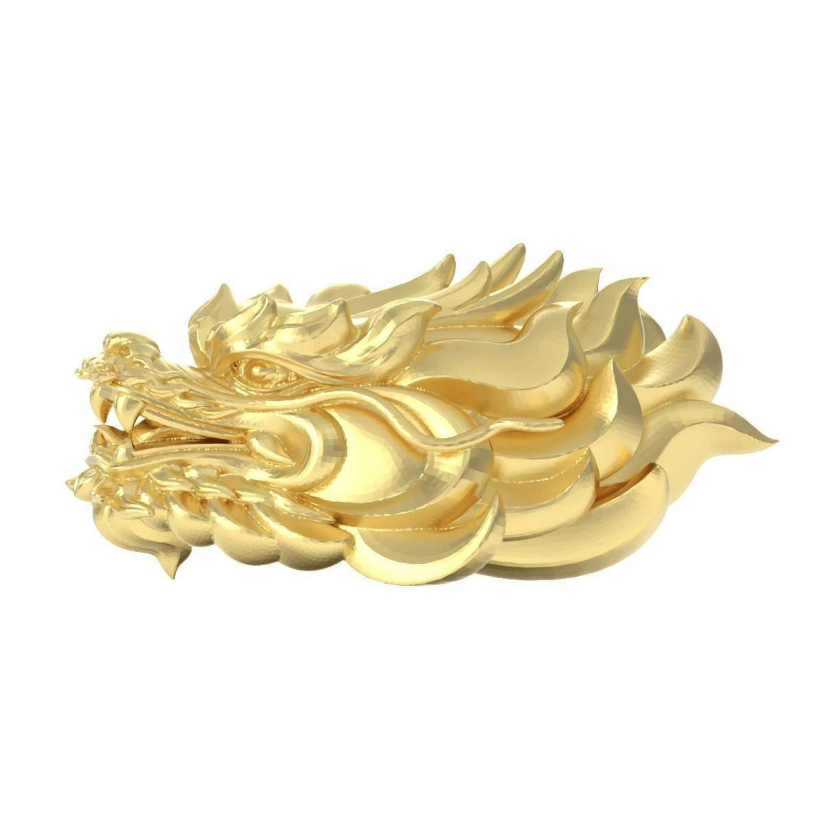 3D Printable oriental Chinese Dragon head 3D print model 3D print model_3