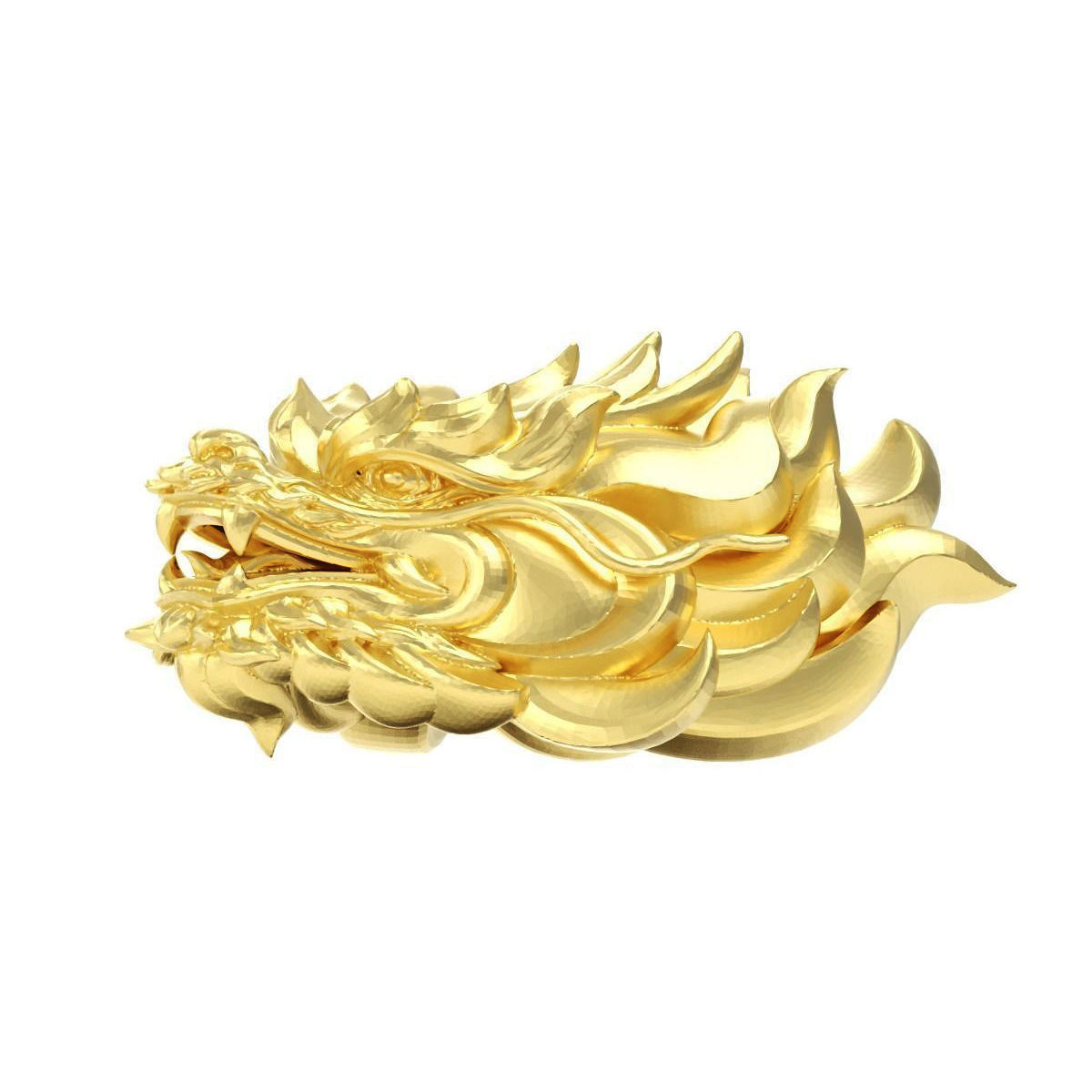 3D Printable oriental Chinese Dragon head 3D print model 3D print model_1