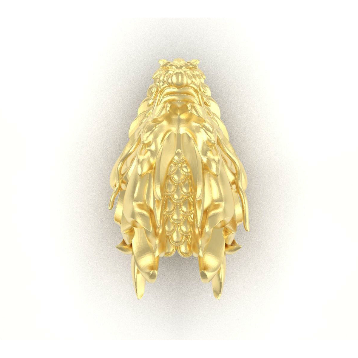 3D Printable oriental Chinese Dragon head 3D print model 3D print model_5