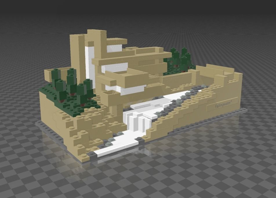 LEGO FALLINGWATER 21005 3D print model_4