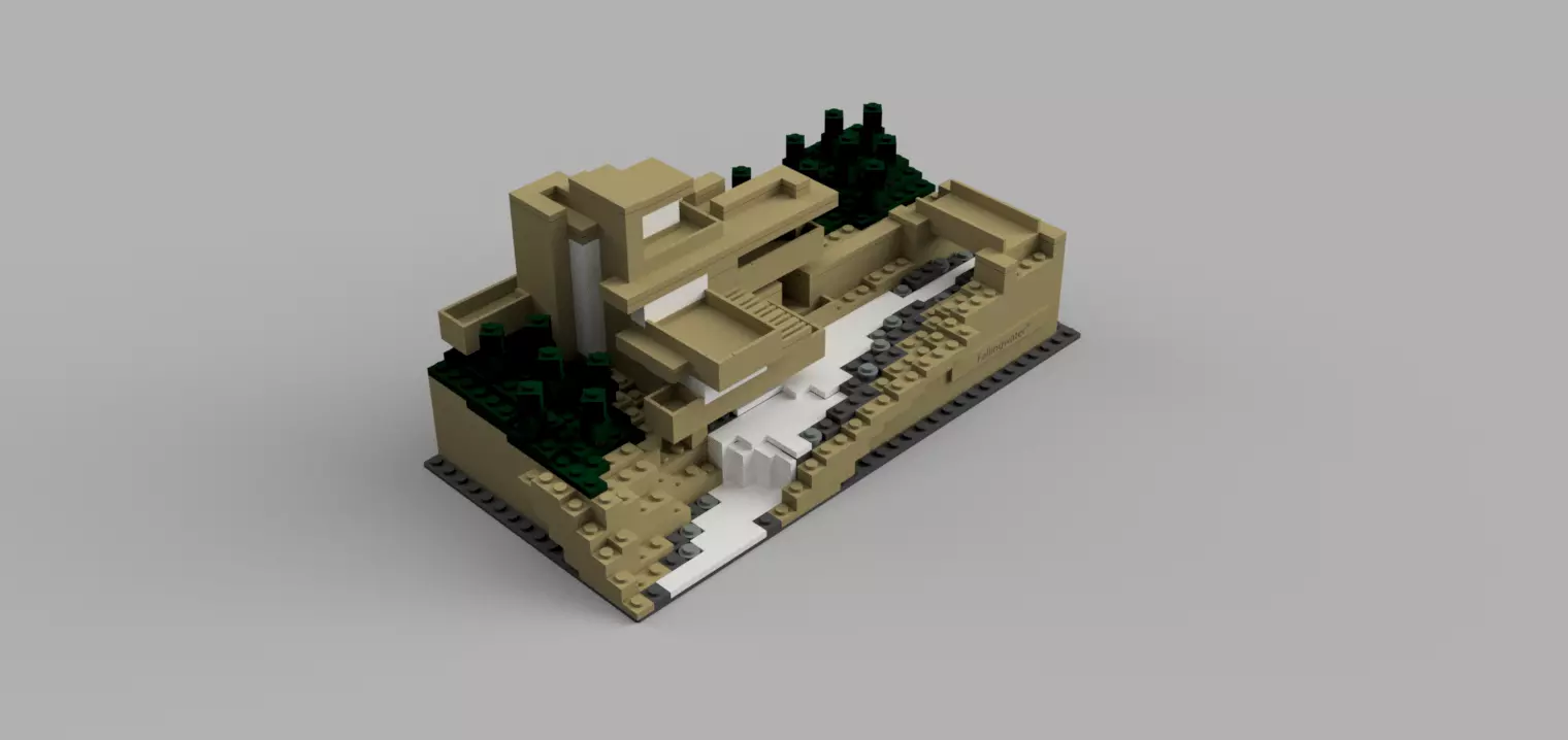 LEGO FALLINGWATER 21005 3D print model_0