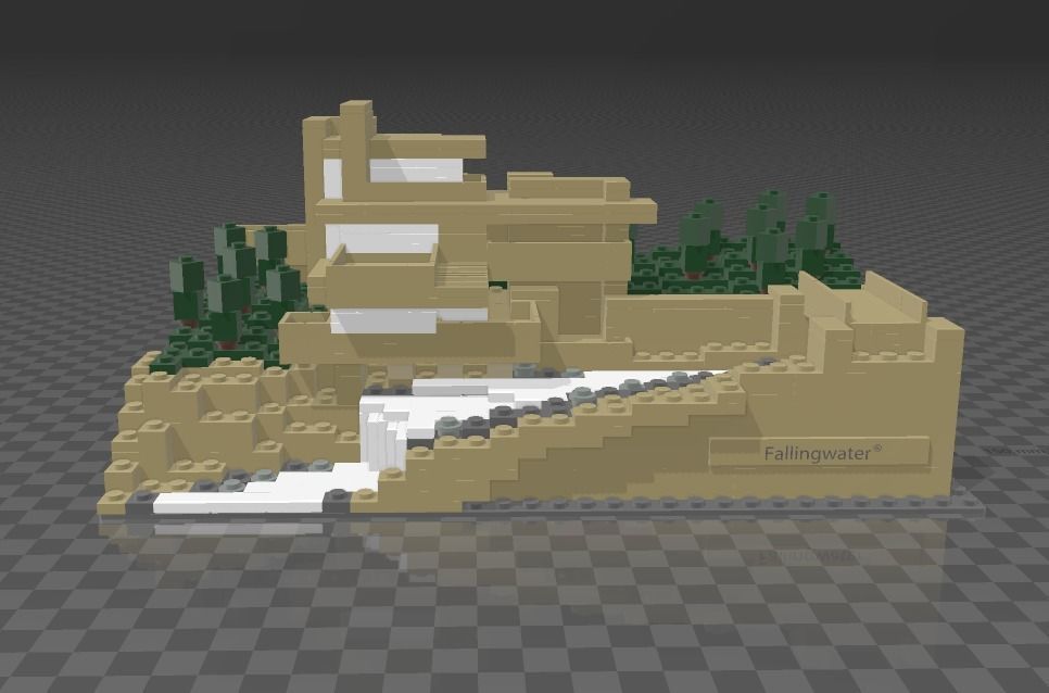 LEGO FALLINGWATER 21005 3D print model_5