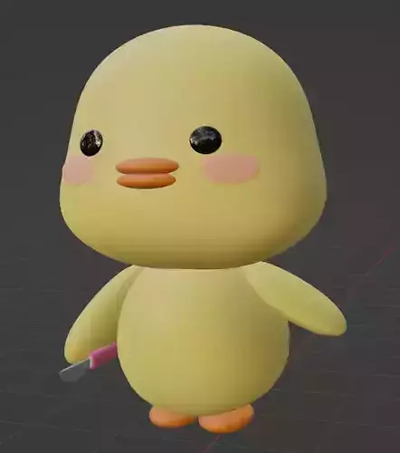 Duck with pink Knife