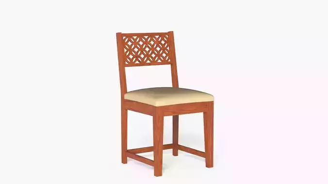 Sheesham Wood Dining Chair wooden chair Free low-poly 3D model