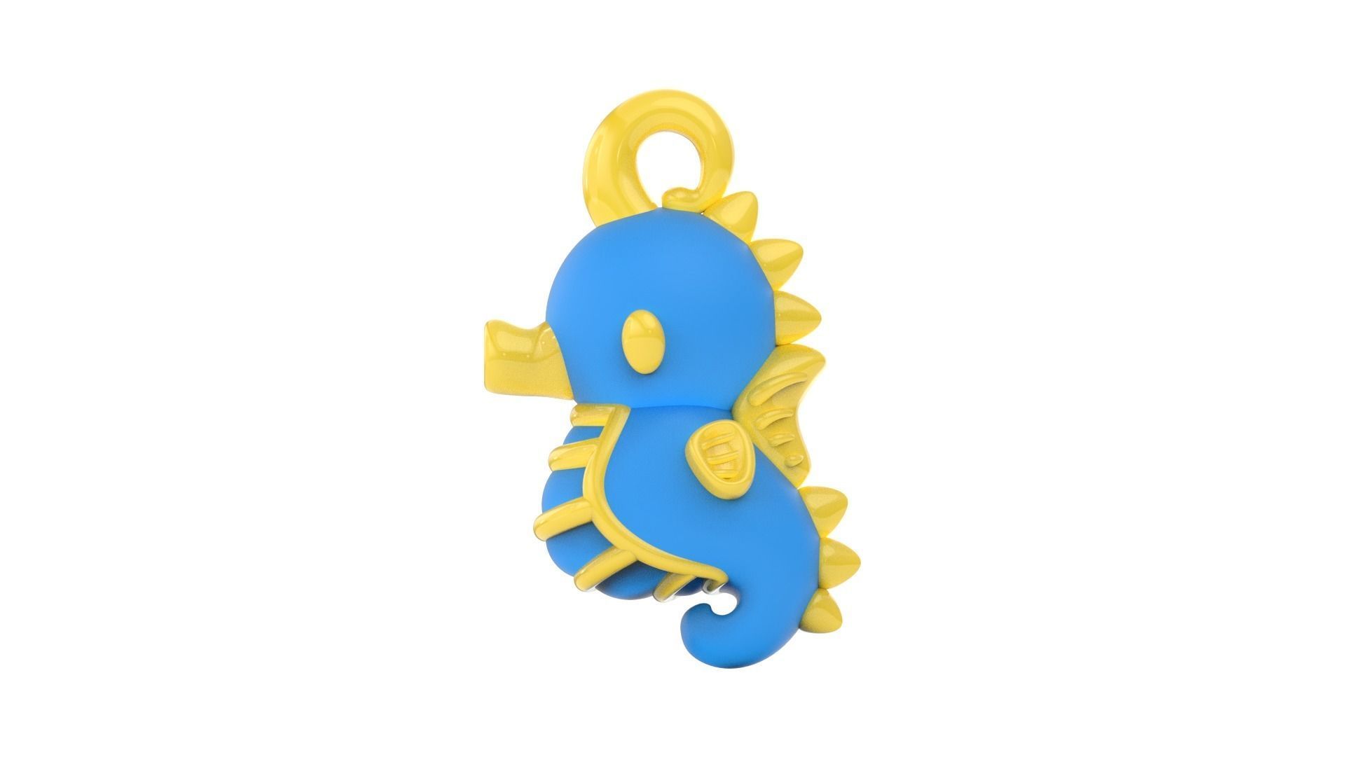 3D Printable Cute Seahorse 3D print model 3D print model_2