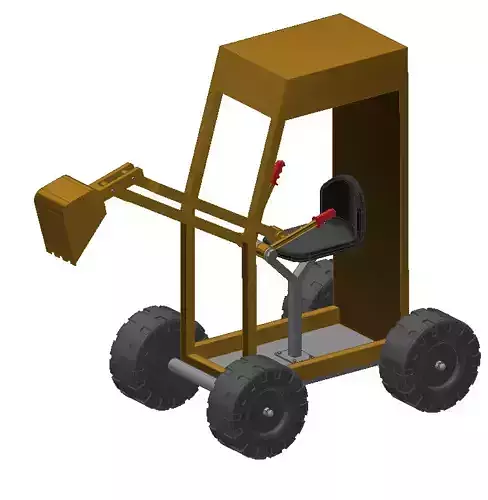 retroexcavadora de juguete 