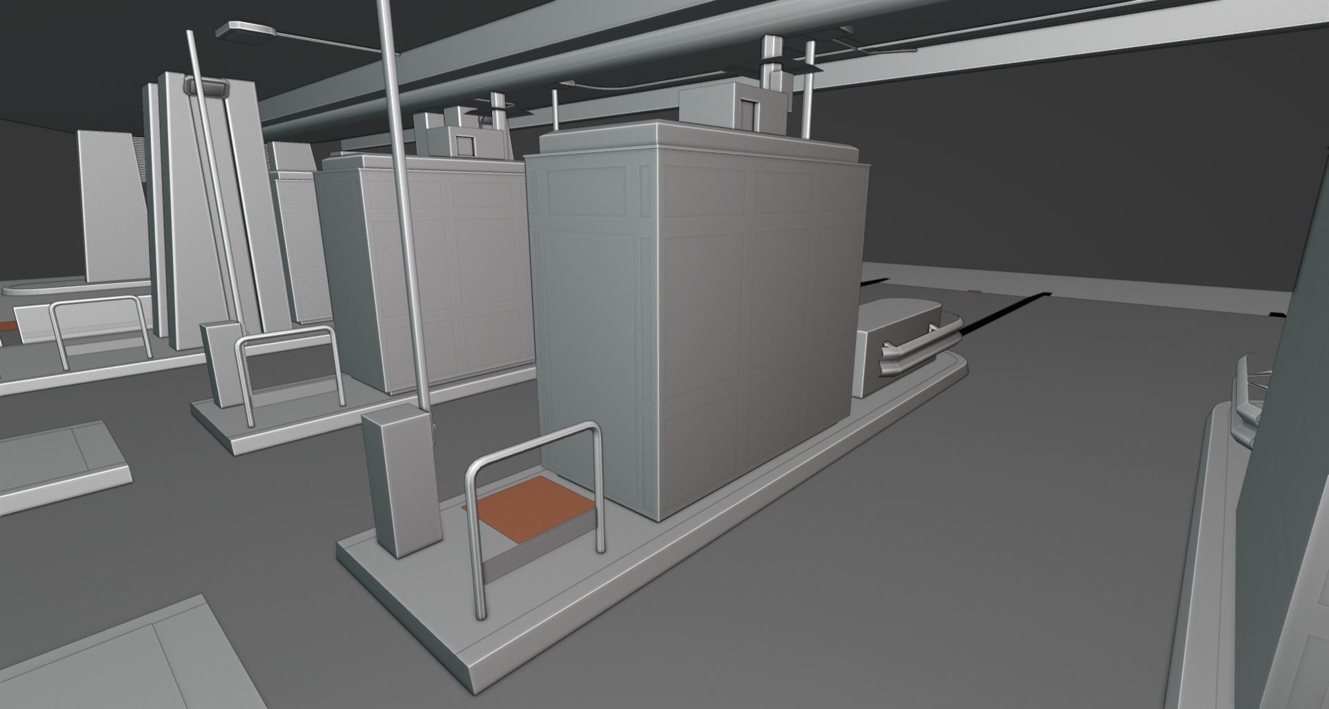 Du Mont-Blanc Toll Booth Low-poly 3D model_12