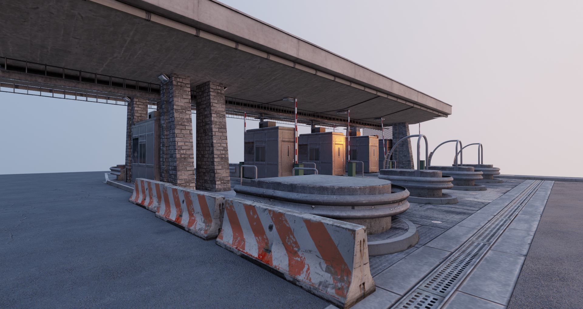 Du Mont-Blanc Toll Booth Low-poly 3D model_6