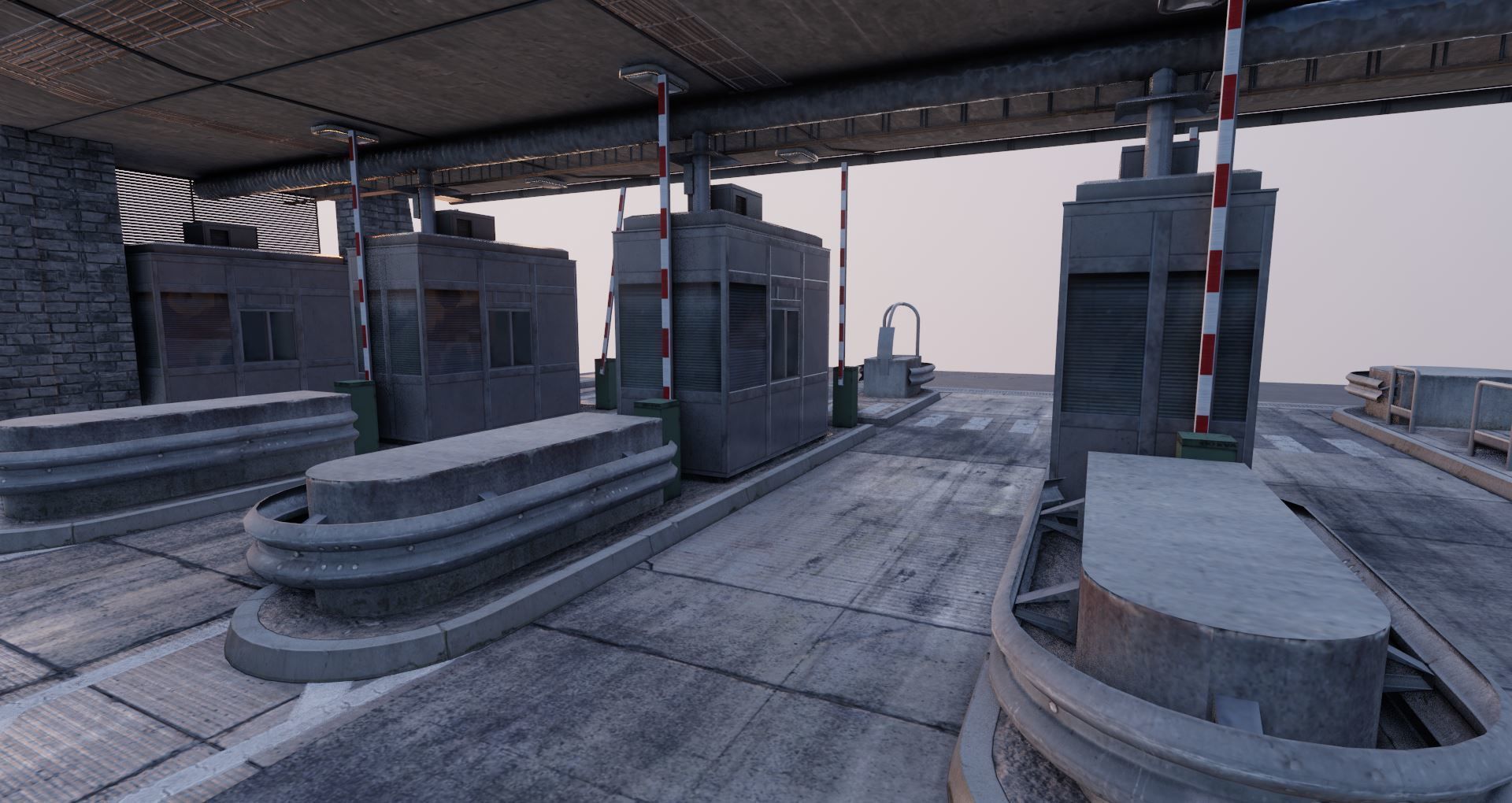 Du Mont-Blanc Toll Booth Low-poly 3D model_7