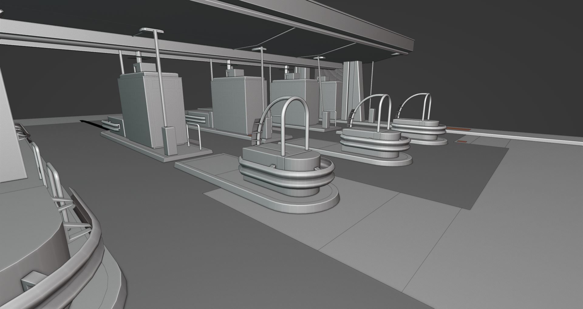 Du Mont-Blanc Toll Booth Low-poly 3D model_14