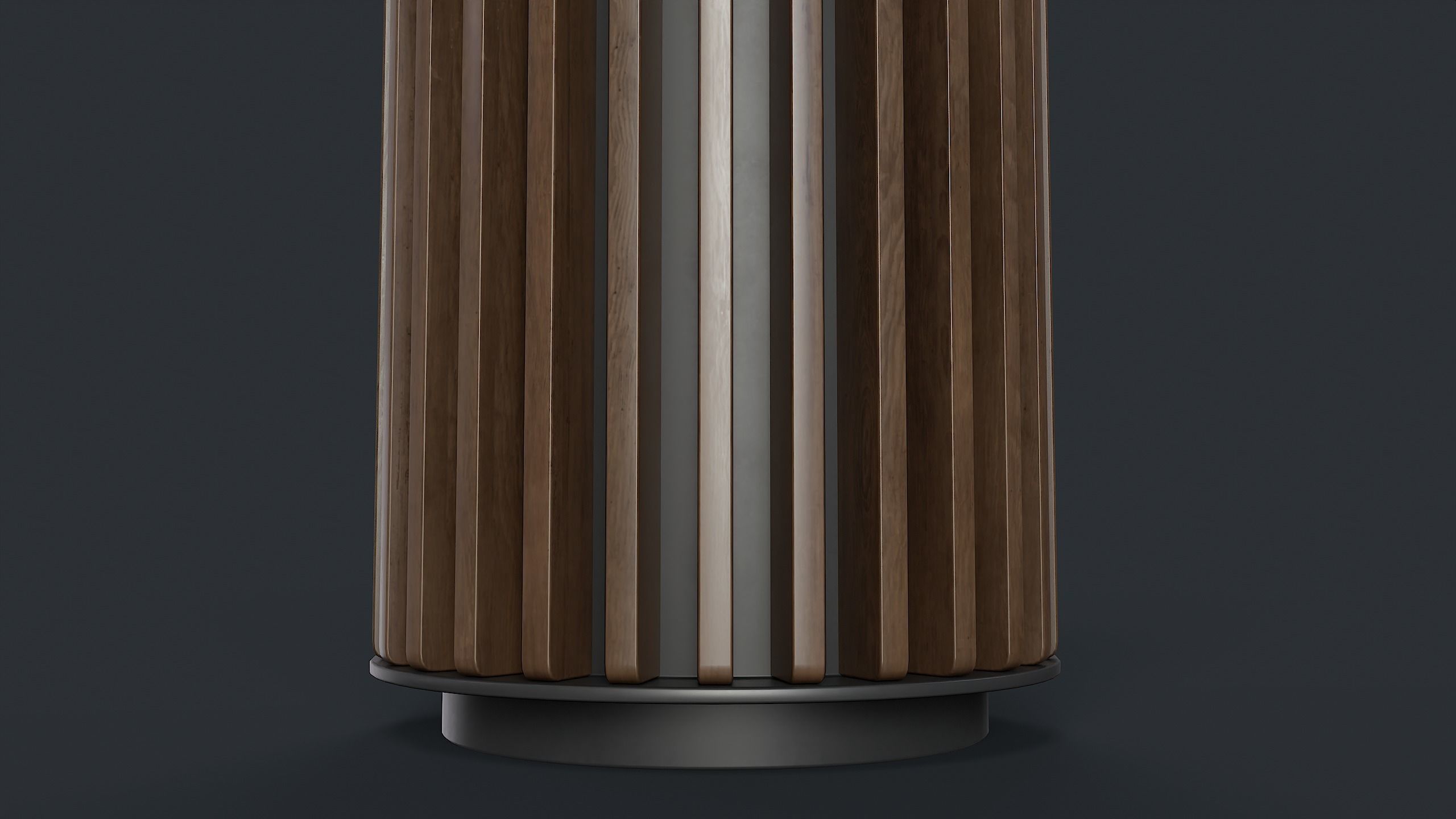 Street Trash Can 43 PBR Game Ready Low-poly 3D model_16