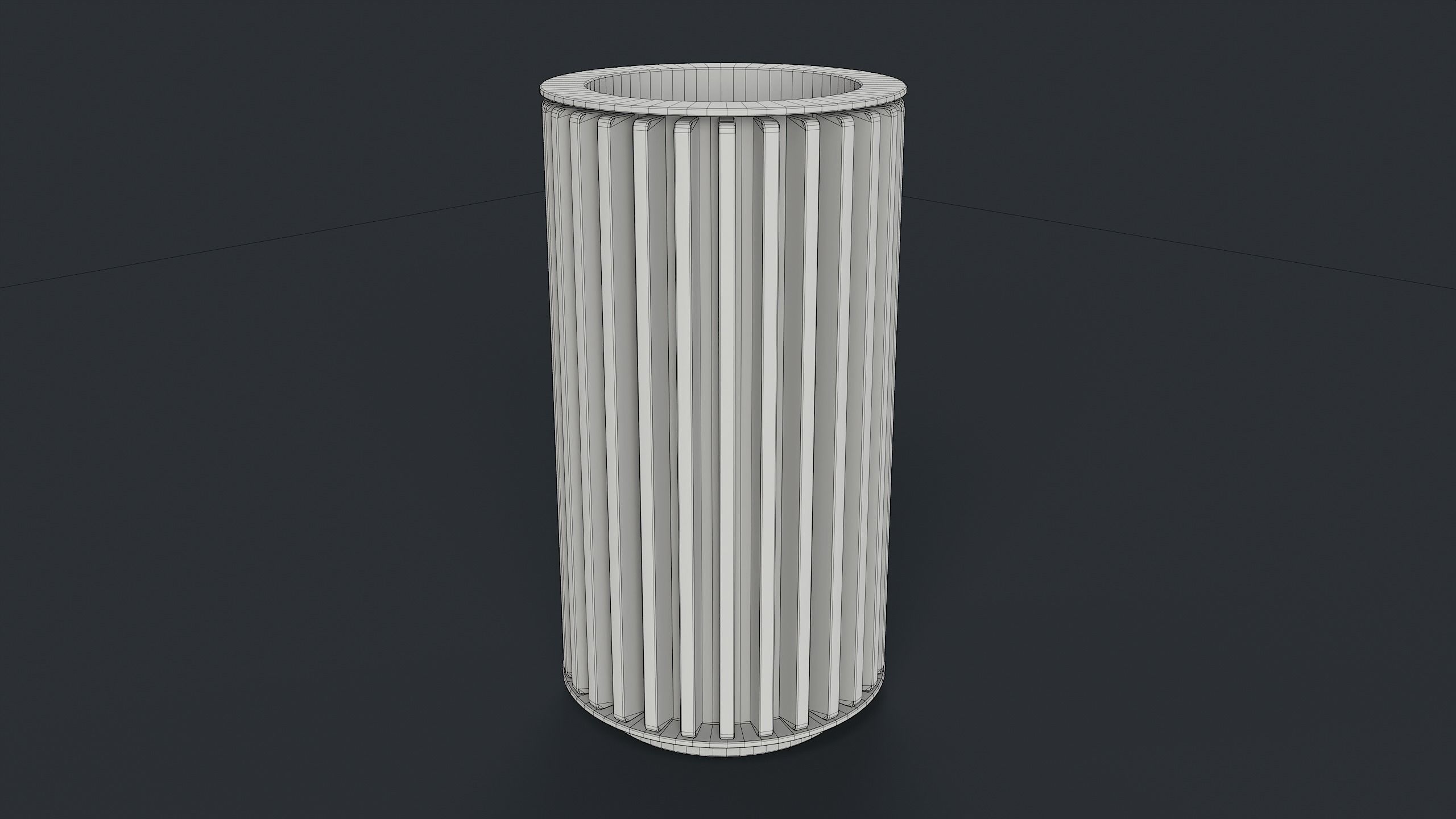 Street Trash Can 43 PBR Game Ready Low-poly 3D model_17