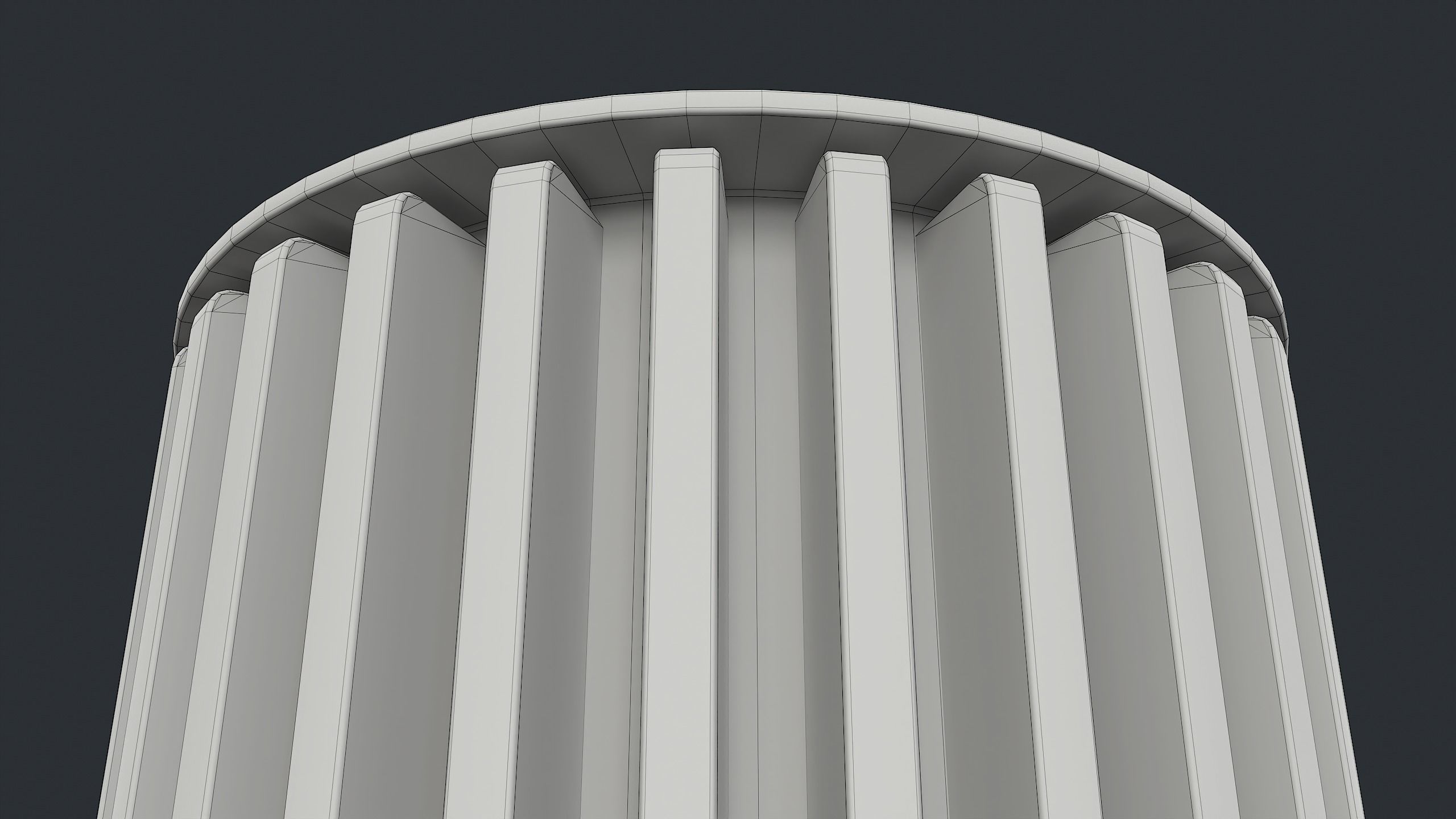 Street Trash Can 43 PBR Game Ready Low-poly 3D model_21