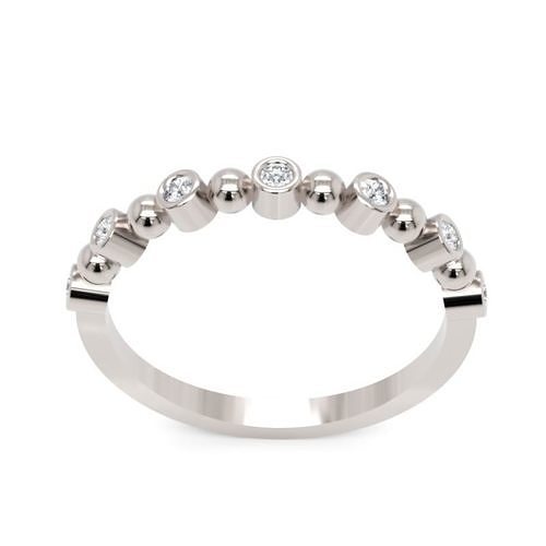Bezel Set Modern Diamond Ring 3D Model for Printing 3D print model
