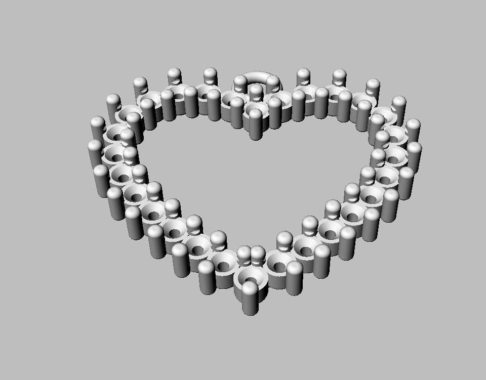 Heart Diamond Pendant 3D print model_18